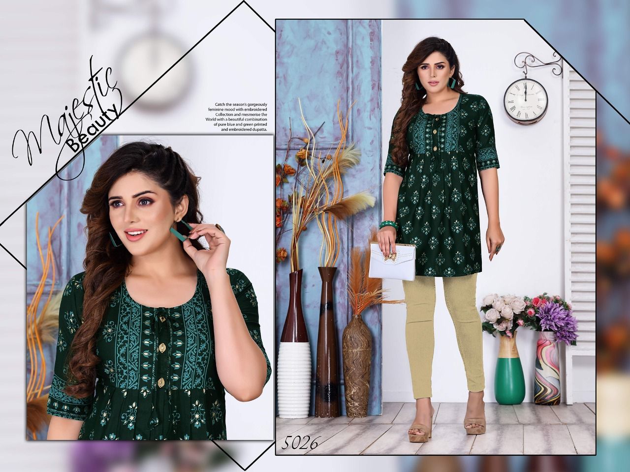 Beauty Queen Siyara 1 Rayon Fancy Wear Wholesale Short Top Collection